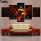 5 шт., Алмазная мозаика дракон