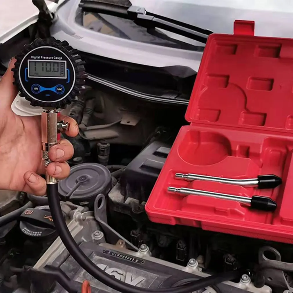 

Gasoline Engine Compression Tester Auto Petrol Gas Engine Cylinder Automobile Pressure Gauge Tester Automotive Test Kit