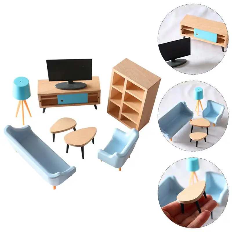 

9 Pcs Useful Practical Charming Doll House Decor Small Furniture Mini Furniture for Photo Kids Home