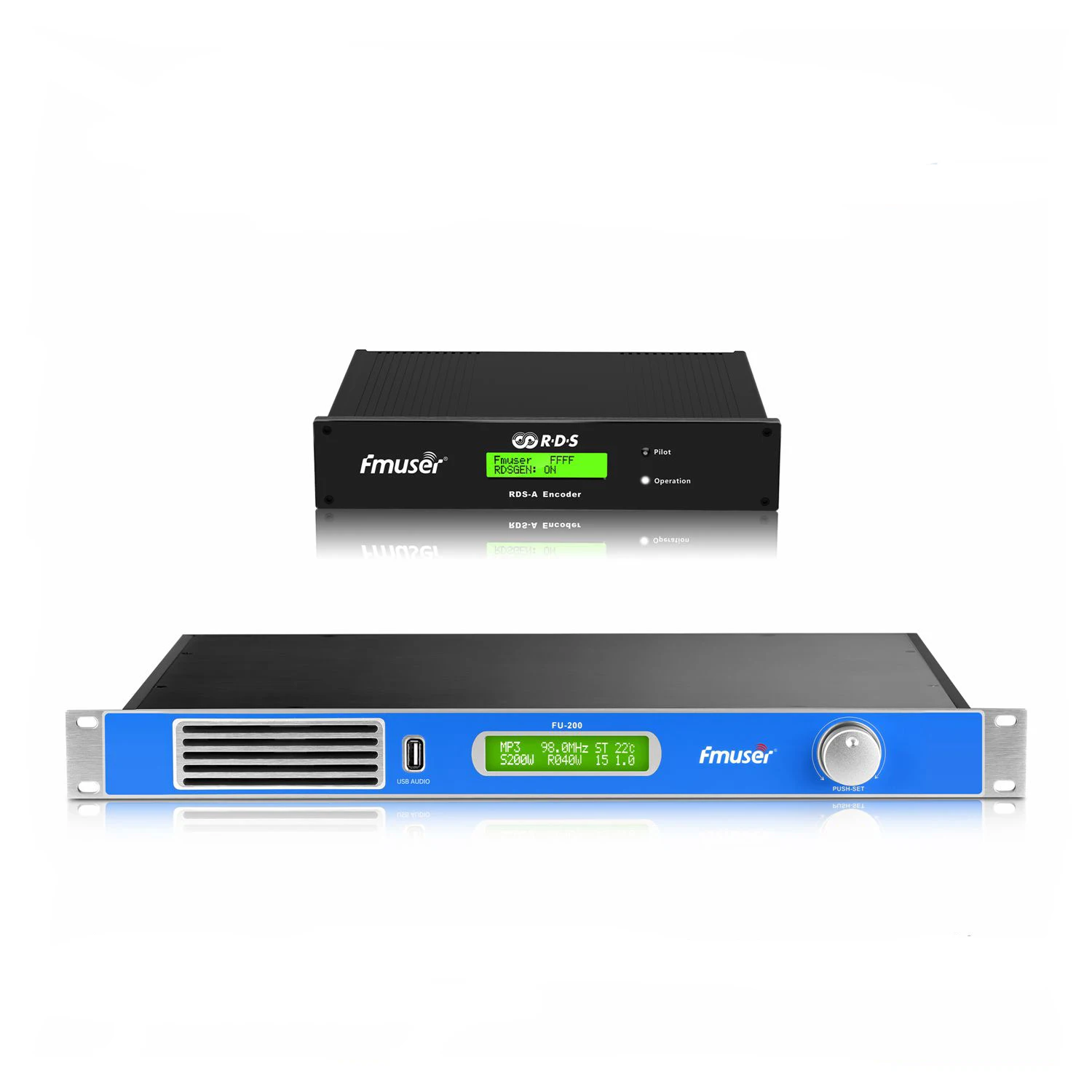 FMUSER FU-200A 200W FM передатчик + RDS кодировщик |