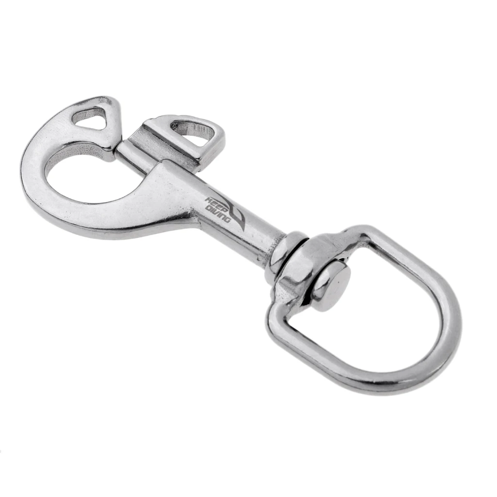 

Scuba Diving Dive 95mm Marine 316 Stainless Steel Swivel Eye Snap Hook