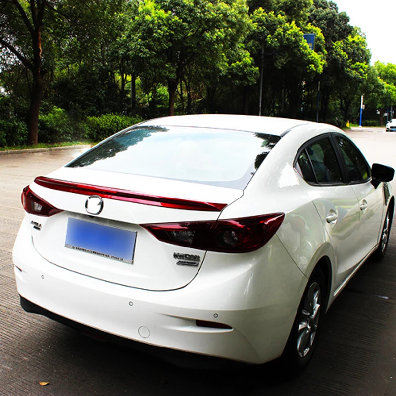 Для Mazda 3 Axela 2014 2015 2016 украшение автомобиля Неокрашенный задний спойлер Высокое
