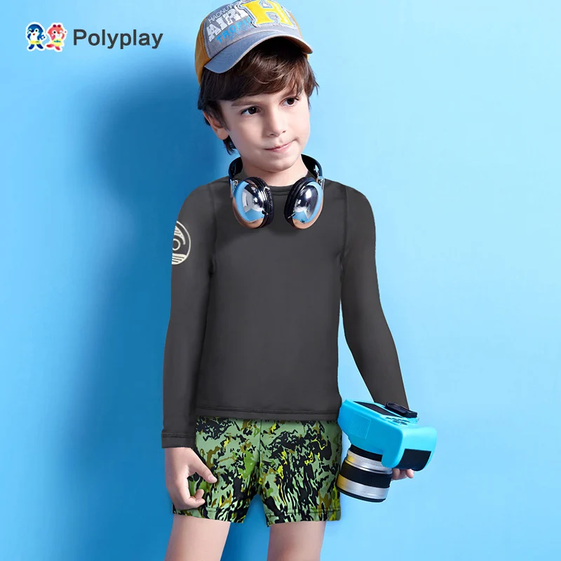 Детские купальники для девочек с длинными рукавами костюм серфинга UPF 50 +