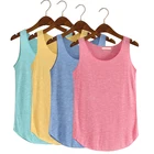 Летняя майка без рукавов для фитнеса, жилет, футболка, женская модная футболка с круглым вырезом, облегающие однотонные повседневные спортивные топы