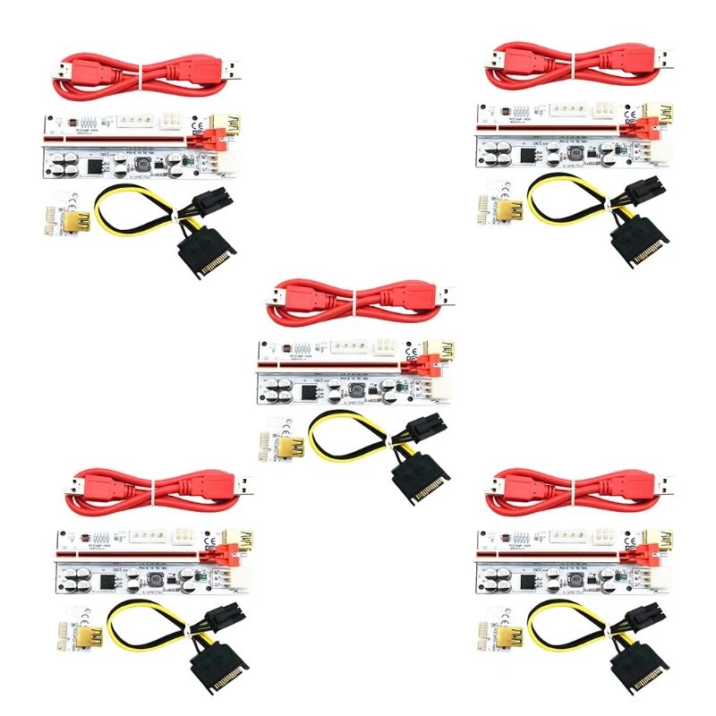 

Переходник 900F Pcie, внешняя плата с 3 интерфейсами PCI-E X1 на X16, 5 шт.