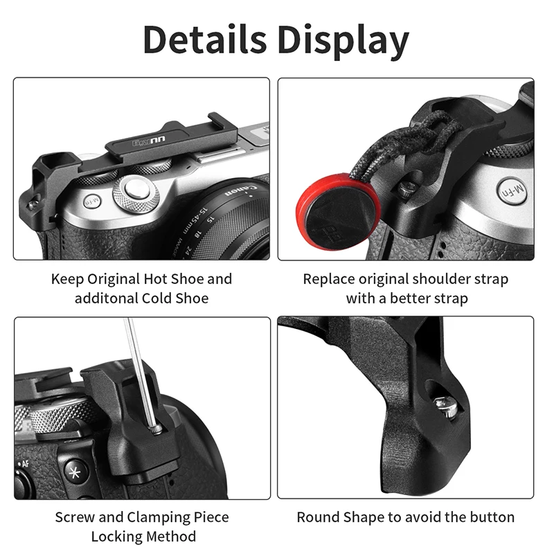 UURig R038 двойной Удлинительный Кронштейн Горячий башмак для Canon M6 Mark II заполняющий