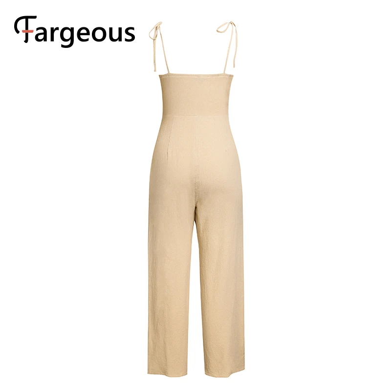Женский комбинезон с высокой талией Fargeous Желтый Повседневный длинный на
