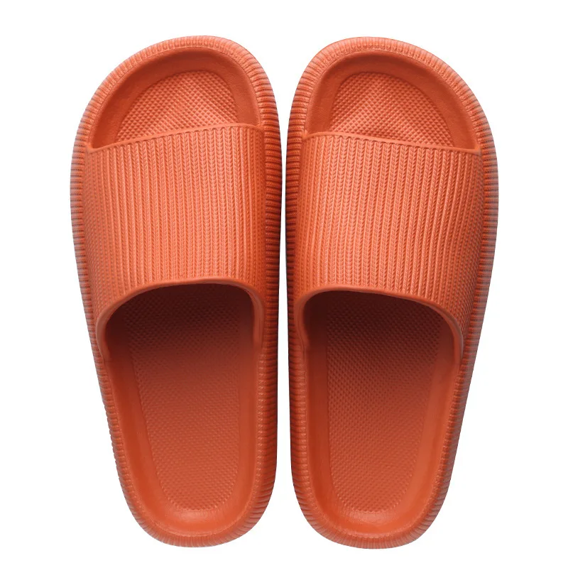 

Spot Home Slippers Solid Color Thick Bottom Summer Couple Non-Slip Slippers Men and Women Outdoor inside Bathroom Slippers