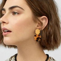 lats new fashion acrylic earrings geometric hexagon earring for women wedding dangle earrings drop earing 2020 female jewelry