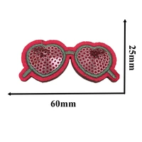 2022 new sunglass sequined iron on patches for clothes shoes small sun glasses embroidery appliques diy 10pcslot