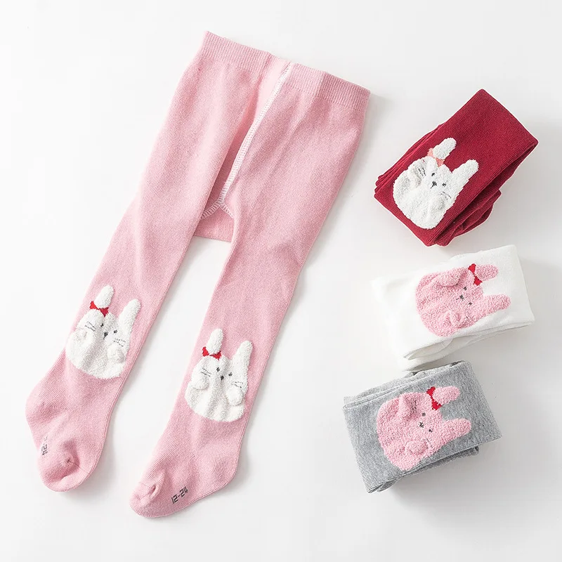 

Autumn Winter Baby Girls Tights Beautiful Cartoon Rabbit Pantyhose for Infants Newborns Toddlers Cotton Tight for Kid