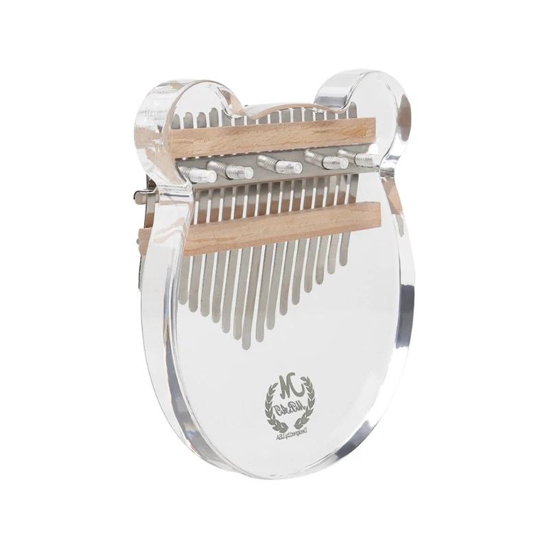 

17 Key Acrylic Transparent Thumb with Tuner Hammer Kalimba Case Finger Piano 87HF