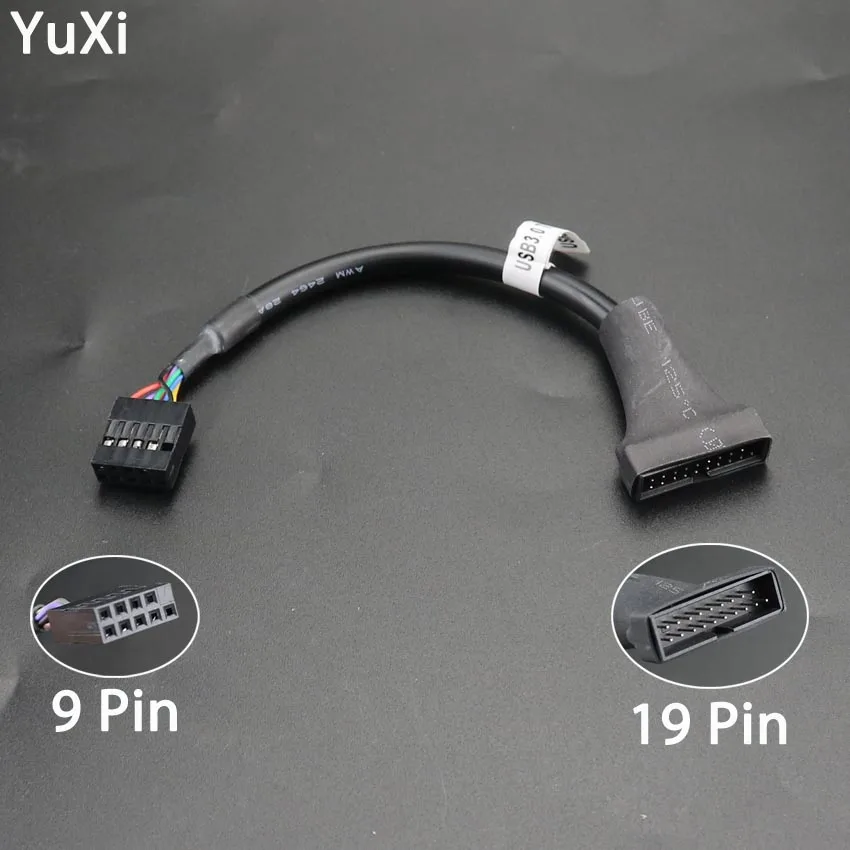 Штепсельная Вилка USB 3 0 20 Pin к 2 9 Материнская плата Гнездо кабель конвертер адаптер