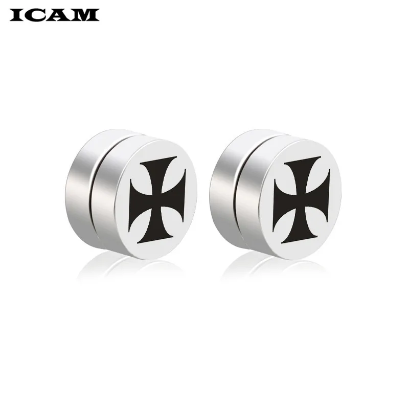 Серьги-гвоздики ICAM без пирсинга магнитные для женщин мужчин детей отверстия ушей
