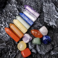 14 stksset natuursteen kristal edelsteen chakra heal voor stone home quartz kinder box minerale decoratie geschenken ornam l9j6