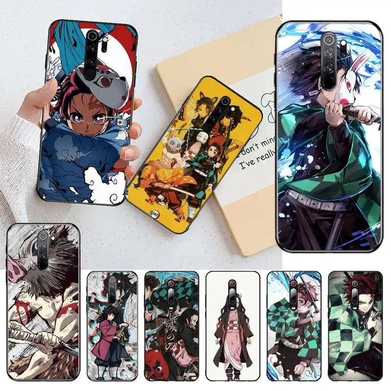 Slayer Kimetsu no Yaiba DIY Окрашенные блестящие фотообои для Redmi Note 8 8A 8T 7 6 6A 5 5A 4 4X 4A Go Pro |