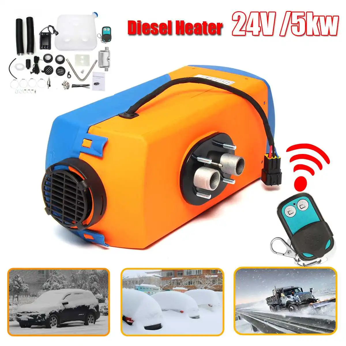 Автомобильный обогреватель 5 кВт/3 кВт 12 В/24 В воздушный дизельный Обогреватель