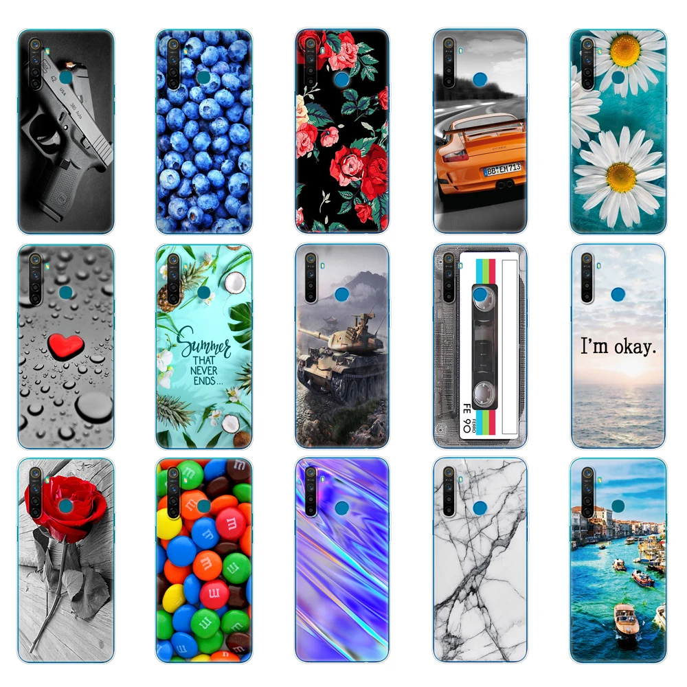 for realme 5 case rmx1927 silicon soft phone cover for oppo realme 5 pro rmx1971 realme5 5pro tpu back coque capa funda free global shipping