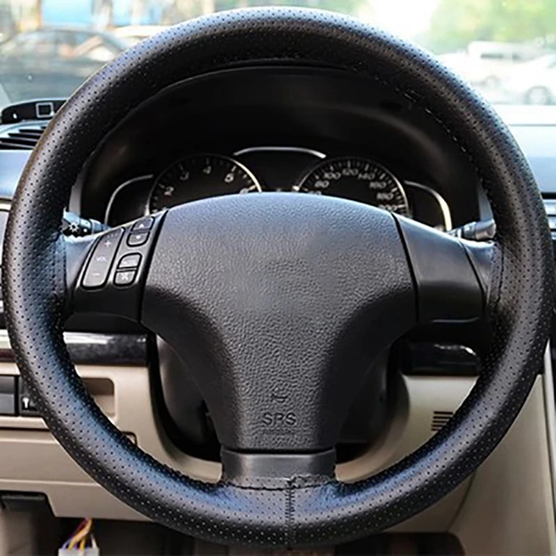 

38cm Car Steering Wheel Braid Cover Needles Thread Artificial Leather Car Covers Suite 4 Color DIY Texture Soft Auto Accessories