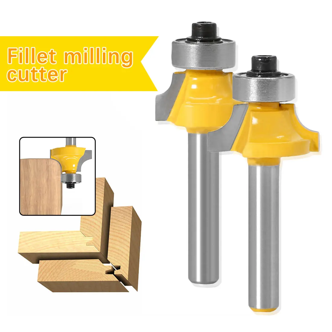 

1pcs 6mm shank Corner Round Over Router Bit with BearingMilling Cutter for Wood Woodwork Tungsten Carbide