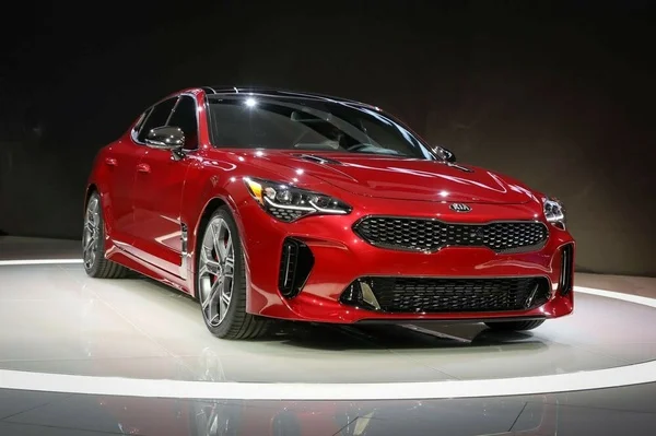 

KIA STINGER (RED FRONT ANGLE) Metal Signs 8x12 INCH