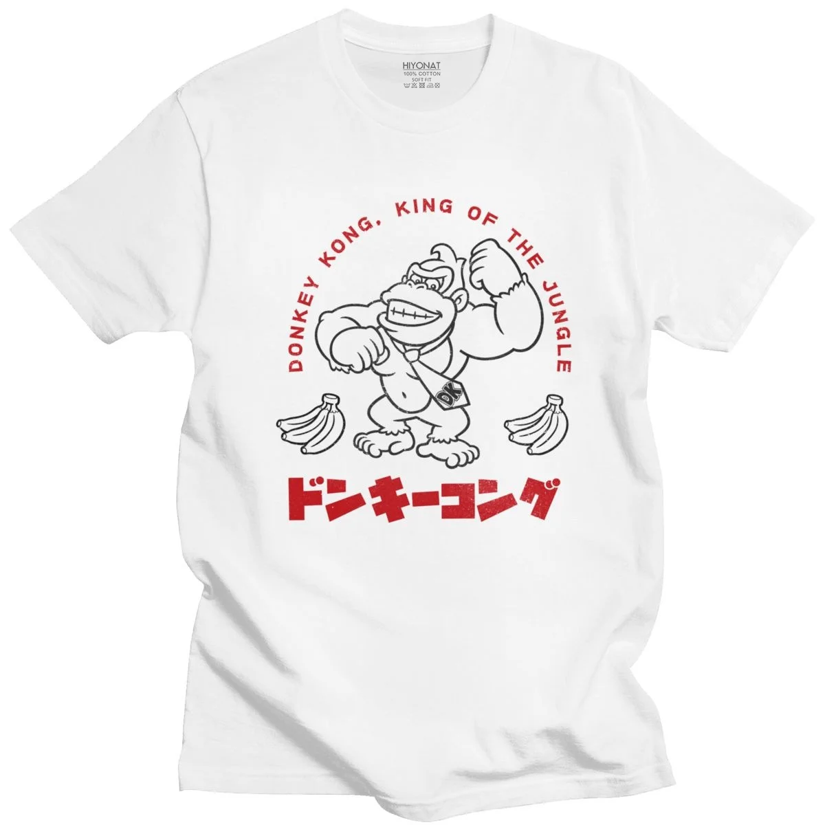 Unique Mens Donkey Kong T Shirt Funny Short Sleeved Crewneck Cotton Tshirt Designer T-shirt The Jungle Gorilla Tee Tops Clothes