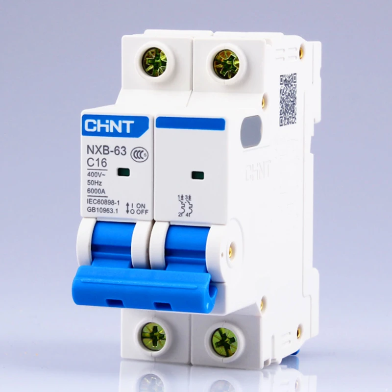 CHNT NXB-63 1A2A3A6A10A16A20A32A40A63A 2P 400V Миниатюрный автоматический выключатель MCB Новый DZ47