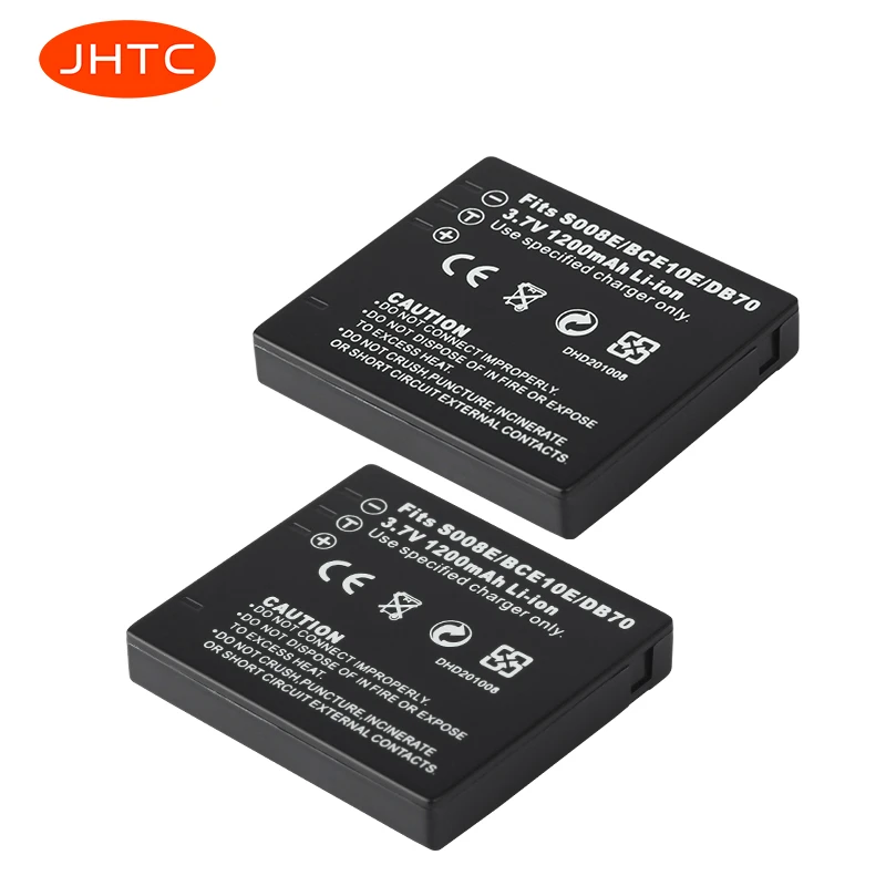 JHTC 1200 мА/ч DMW BCE10 CGA S008A/1B VW VBJ10 Батарея для Panasonic цифровых зеркальных фотоаппаратов