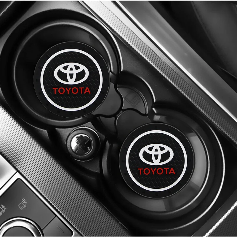 2 шт. автомобильный коврик для подстаканника Toyota Corolla Yaris Rav4 Avensis Auris Camry C hr 86