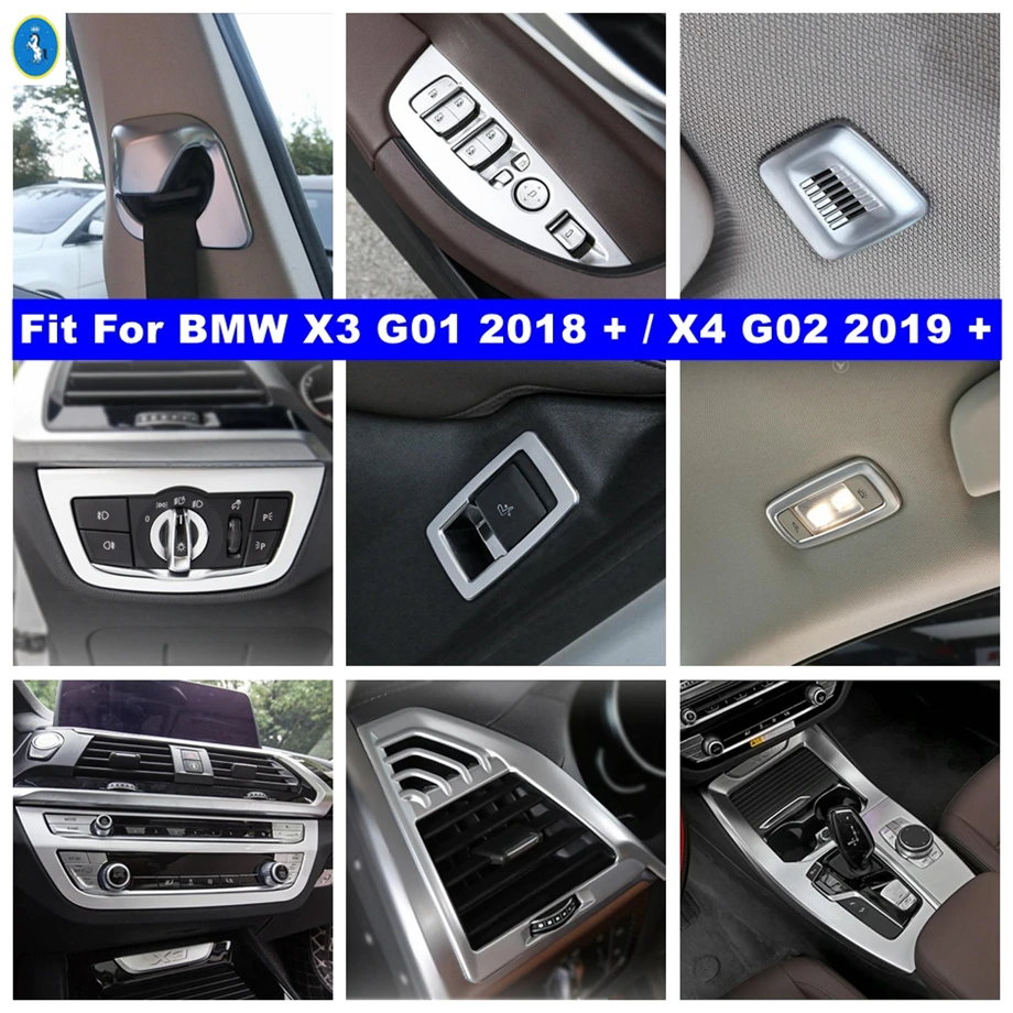 

Gear Box Cup Holder Reading Lights Control Panel Cover Trim For BMW X3 G01 2018 - 2021 / X4 G02 2019 - 2021 Matte Accessories