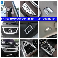 car accessories reading lamps gear box water cup holder cover trim for bmw x3 g01 2018 2021 x4 g02 2019 2021 matte kit