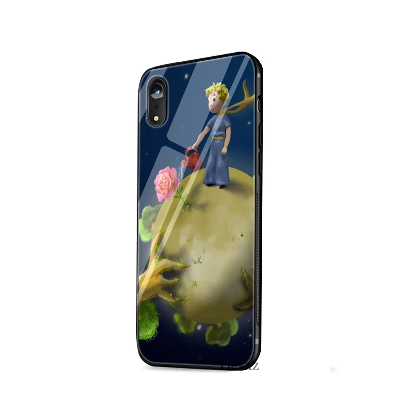 Закаленное стекло чехол Маленький принц противоударный для iPhone X 6 6s 7 8 Plus XS XR Max 5 5S