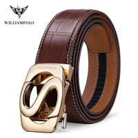 luxury brand genuine fashion leather mens belt high quality trend automatic buckle belt mens leisure youth new mens gold belt