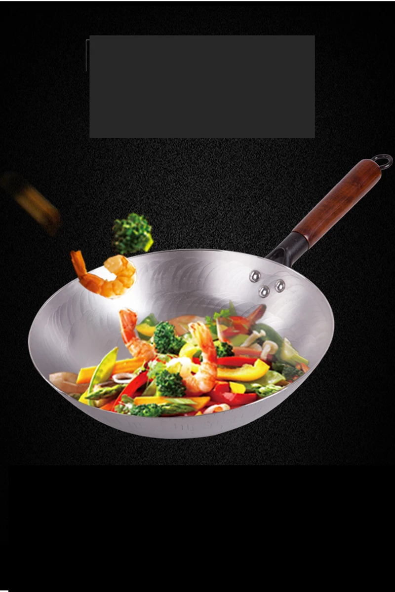 Железный вок чугунная сковорода без покрытия кастрюля общего назначения для