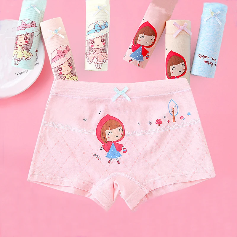 

3 Piece / Pack Cartoon Girls Panties Cute Baby Girls Boxer Briefs Soft and Comfortable New Kids Underpants for Girls, #8282