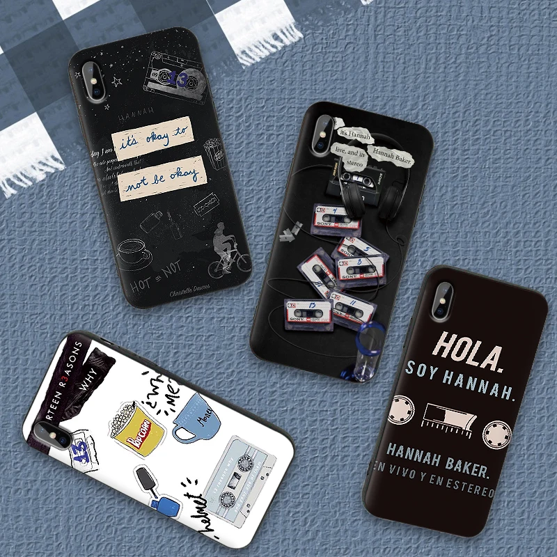 13 причин почему для iPhone X XR XS MAX Мягкая силиконовая задняя крышка Apple 8 7 6 S Plus чехол