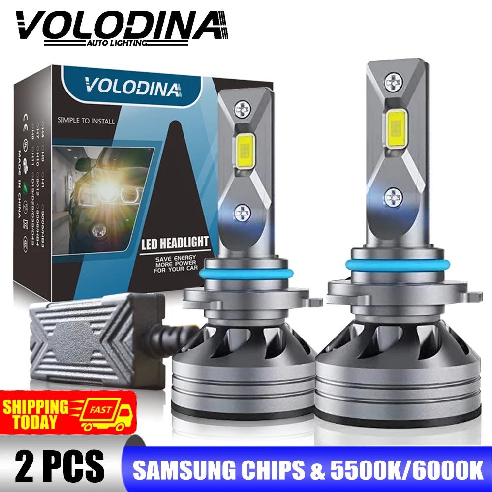 

Volodina H7 H4 Led Car Headlight Bulbs With SAMSUNG Chips Canbus H1 LED H11 H8 HB3 9005 HB4 9006 6000K 16000LM Auto Fog Lights