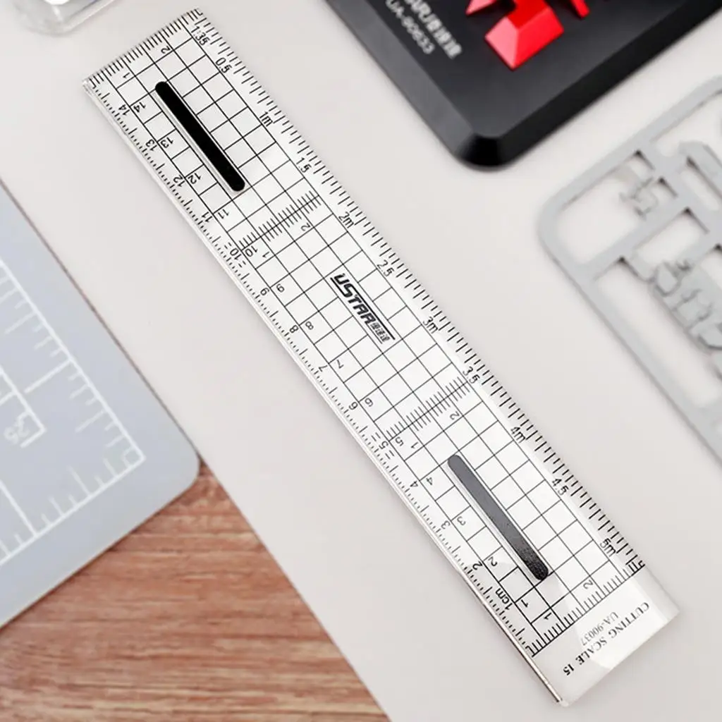 

Student Math Ruler Plastic Drawing Graduated Ruler for Elementary School Officeg