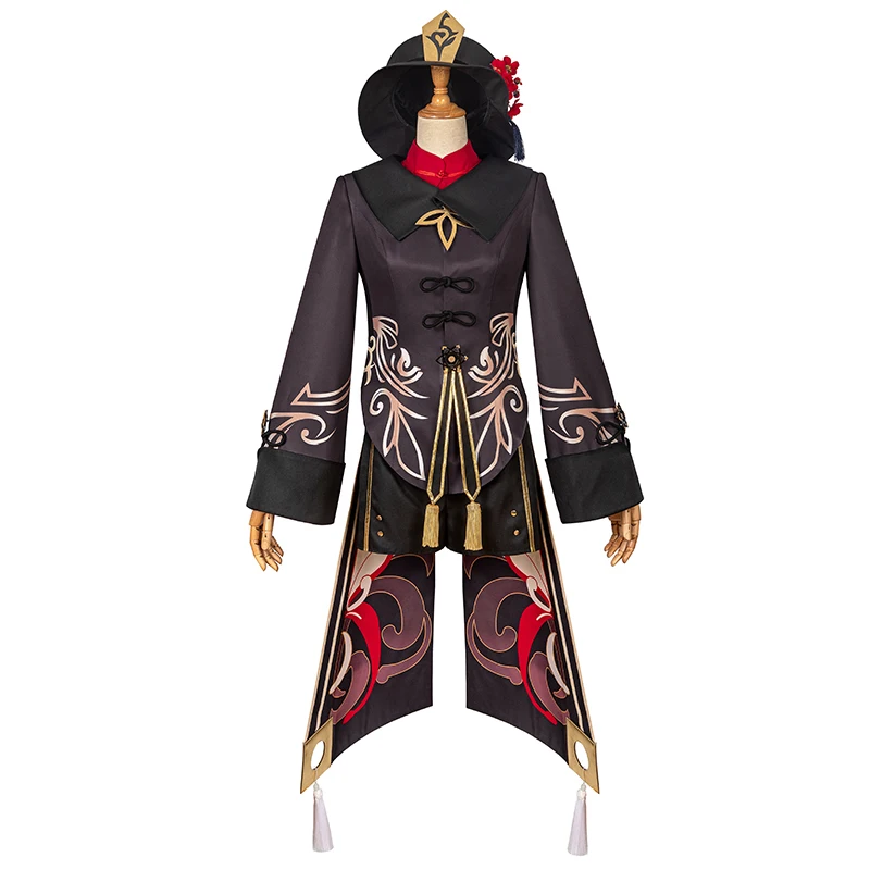 

Game Genshin Impact Hu Tao Cosplay Costume Anime Outfits Dress Halloween Carnival Women Girl Uniforms Full Set