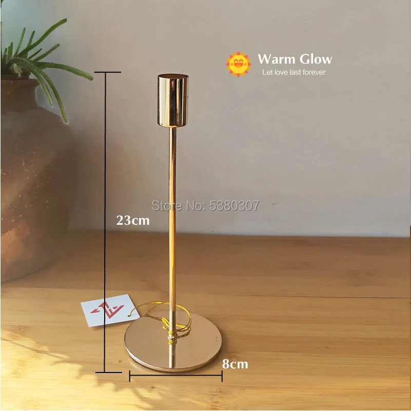 candle holder 23cm Металлические подсвечники в китайском стиле, простые золотые свадебные украшения, вечерние украшения для гостиной, домашний декор - Цвет: candle holder 23cm