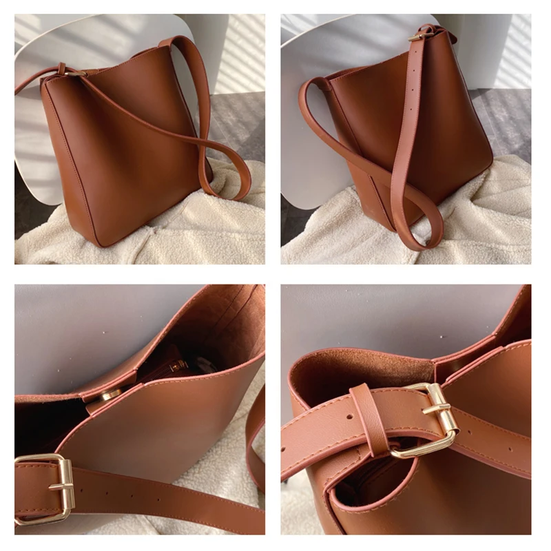 Новинка однотонная женская сумка мешок через плечо качественная удобная из