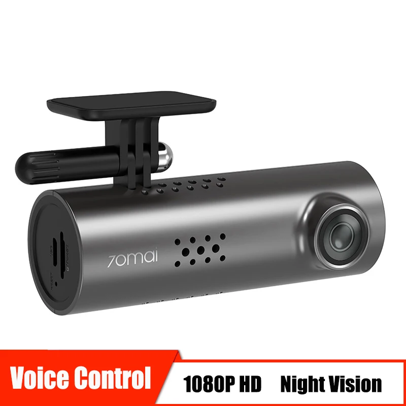 70mai Dash Cam 1s Smart car dvr wifi английское Голосовое управление 1080P HD 130FOV автомобильная камера ночного видения Автомобильный видеорегистратор g-сенсор