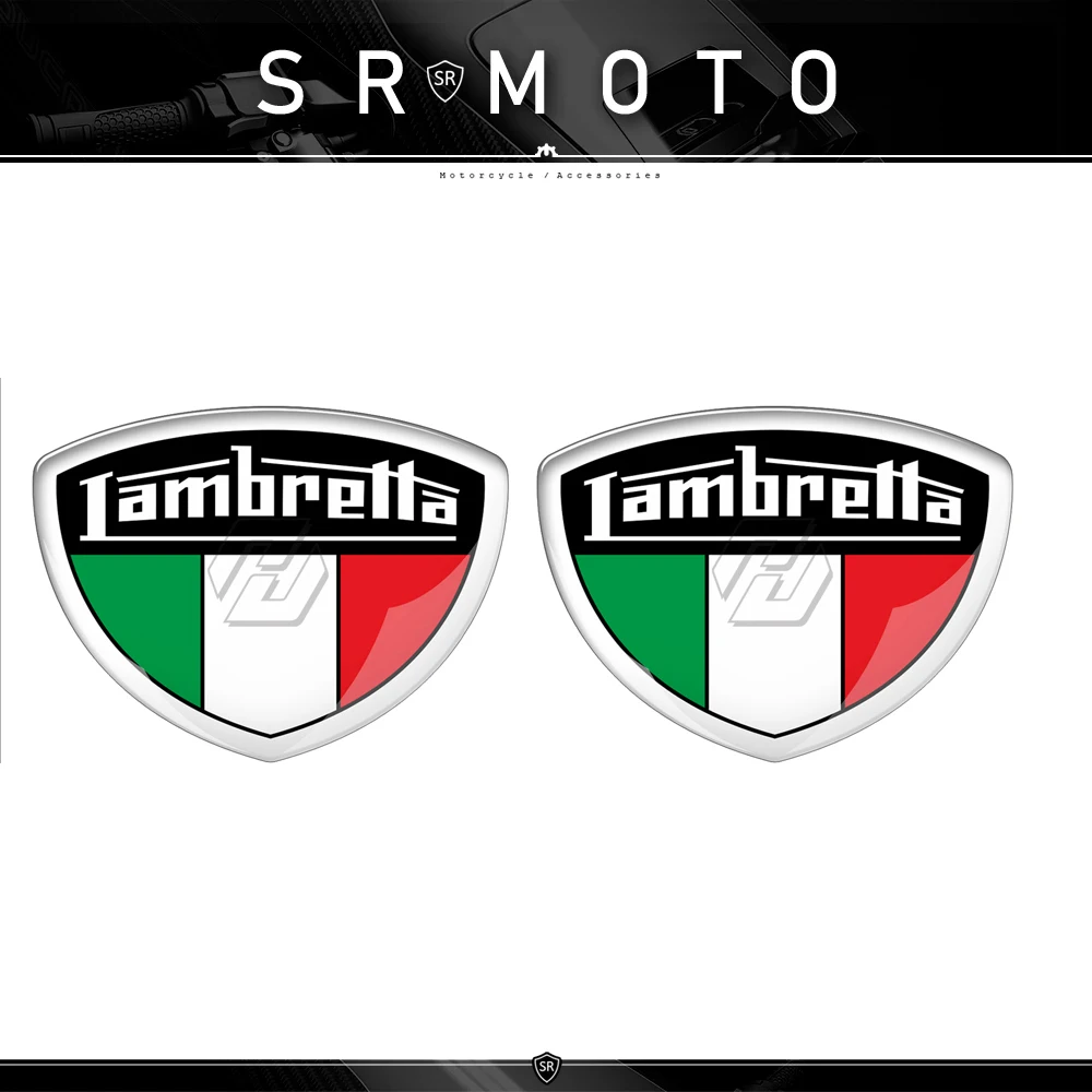 

3D Motorcycle Scooter Sticker Case for Lambretta Shield Logo Decal Vespa MOD Rocker