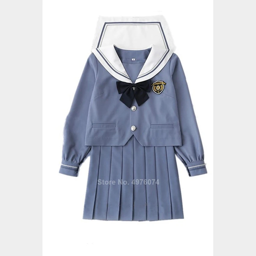Студенческий костюм JK в японском стиле школьная униформа для девочек с коллажем