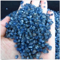 natural blue corundum single crystal raw stone specimen sapphire raw crystal raw stone