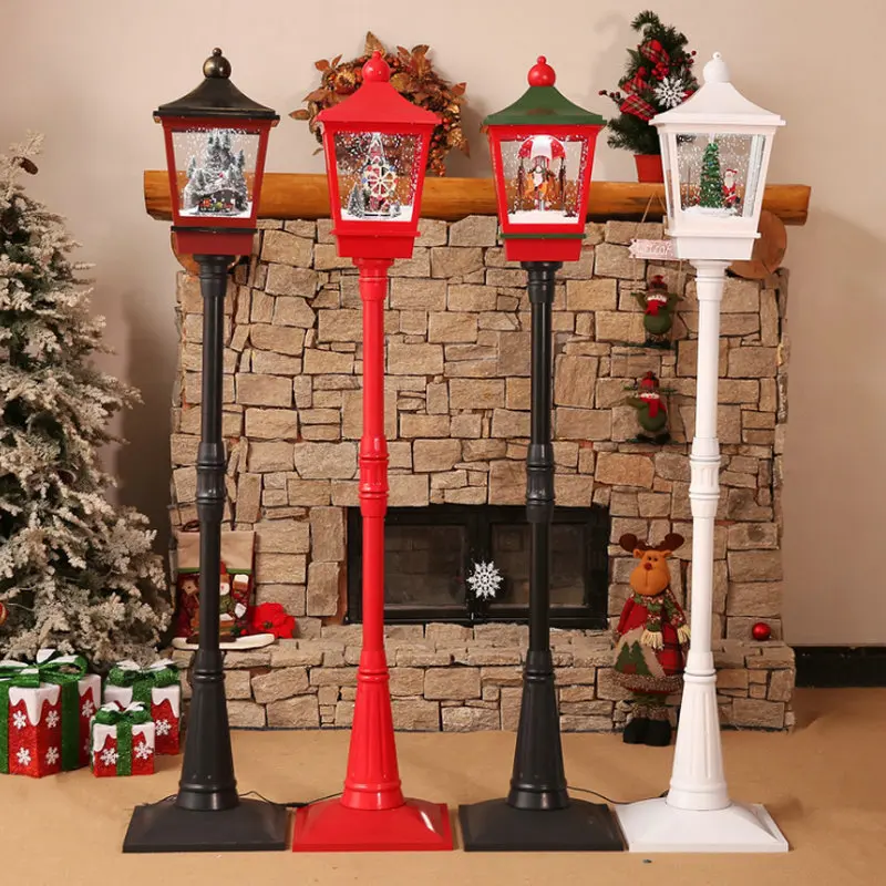 

Рождественский Электрический Снежный музыкальный уличный фонарь, светодиодсветильник шение Для дома-светящиеся украшения, реквизит для м...