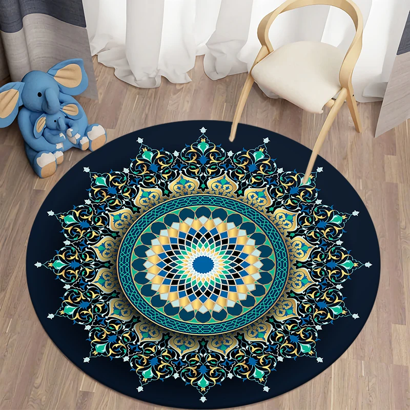 Muslim Prayer Rug Islamic Round Carpet Living Room Mat For tapis de priere Islam Mats Eid Rugs Children | Дом и сад