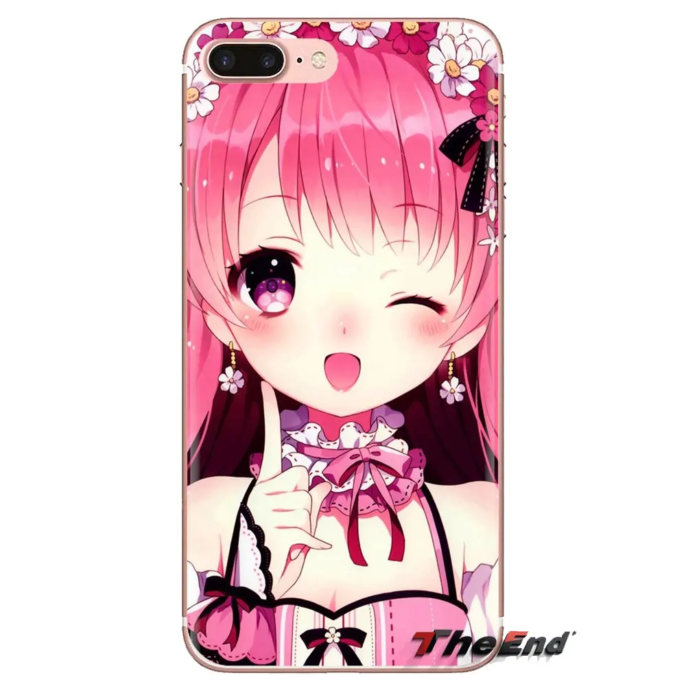 Аниме для девушек женщин htc один U11 U12 X9 M7 M8 A9 M9 M10 E9 Plus Desire 630 530 626 628 816 820 830 прозрачный