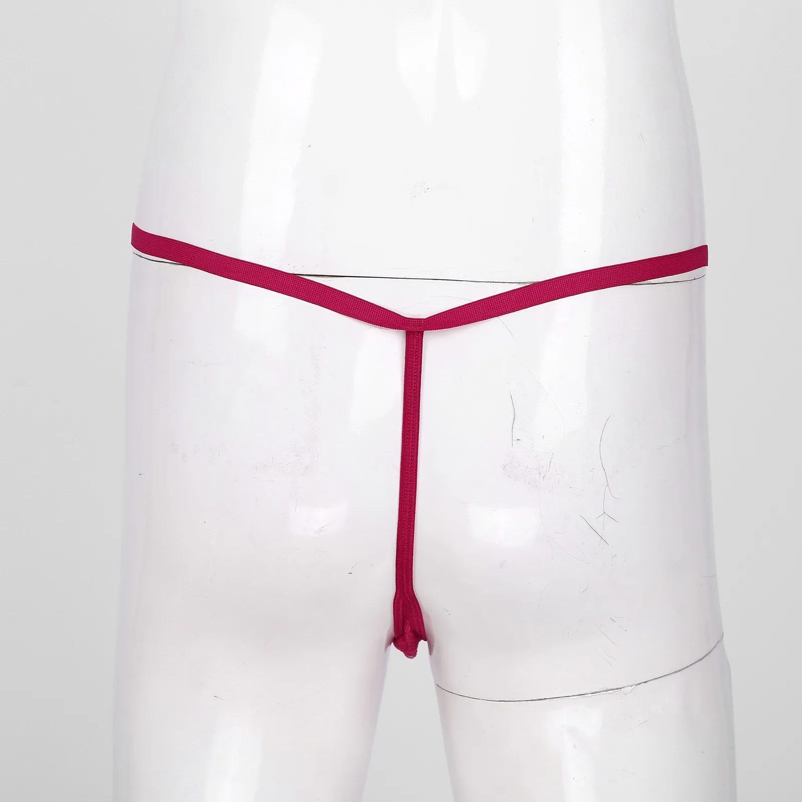 Мужские красные бархатные стринги с белыми перьями для рождества нижнее белье