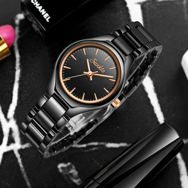 Часы наручные SUNKTA женские кварцевые модные простые водонепроницаемые брендовые
